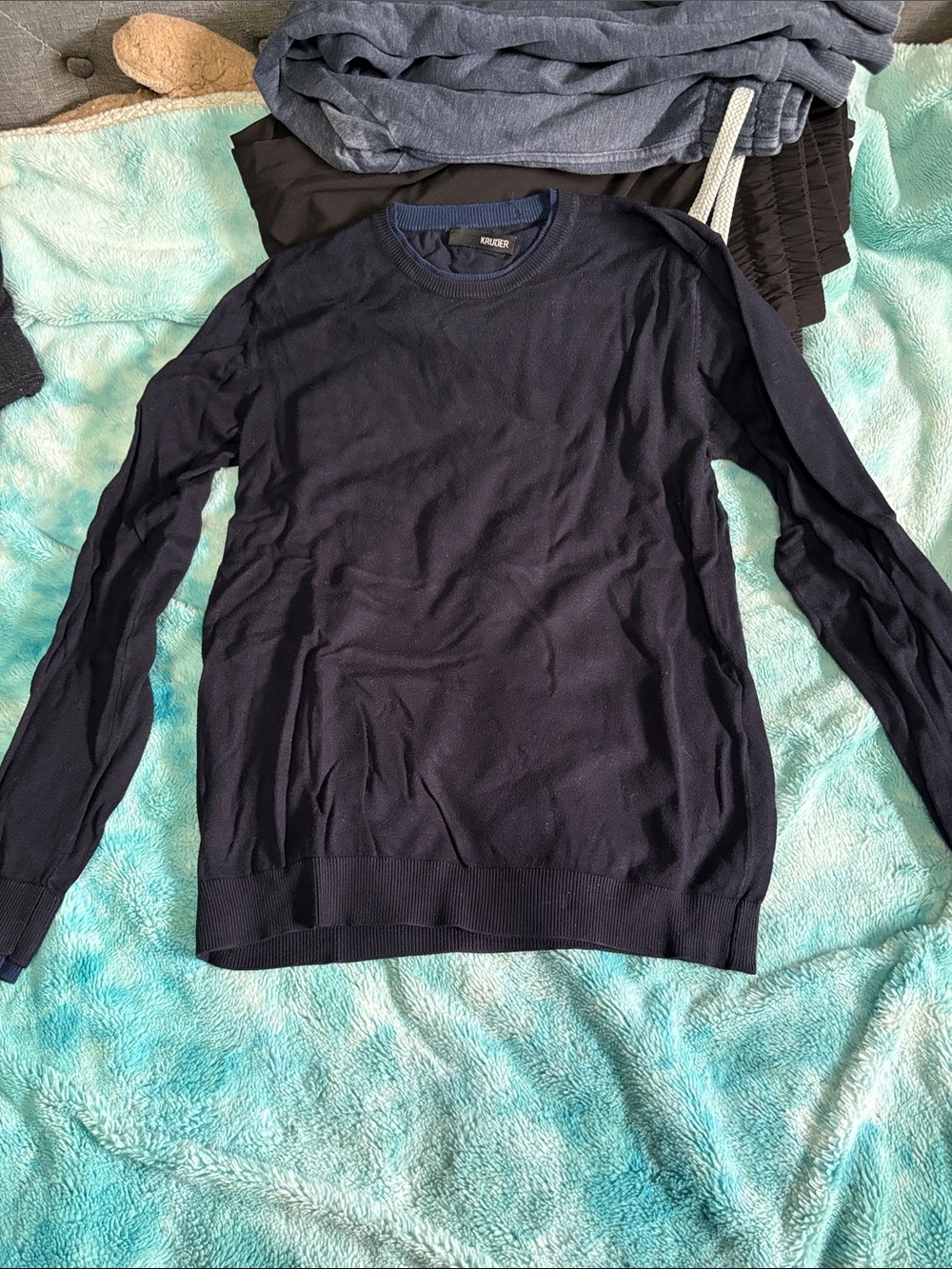 J. Crew Men's Dark Navy Crewneck Sweater